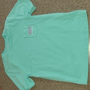 Vineyard Vines t shirt-mint coral reef whale-VV